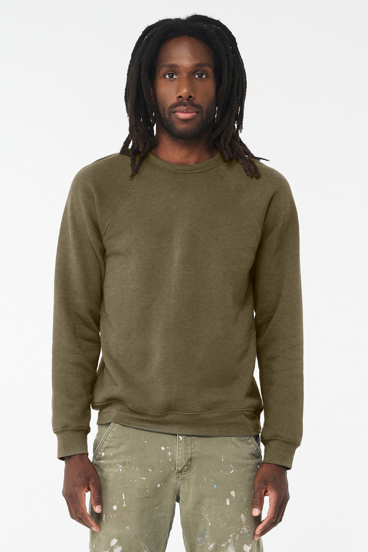 BELLA+CANVAS Â® Unisex Sponge Fleece Raglan Sweatshirt. BC3901
