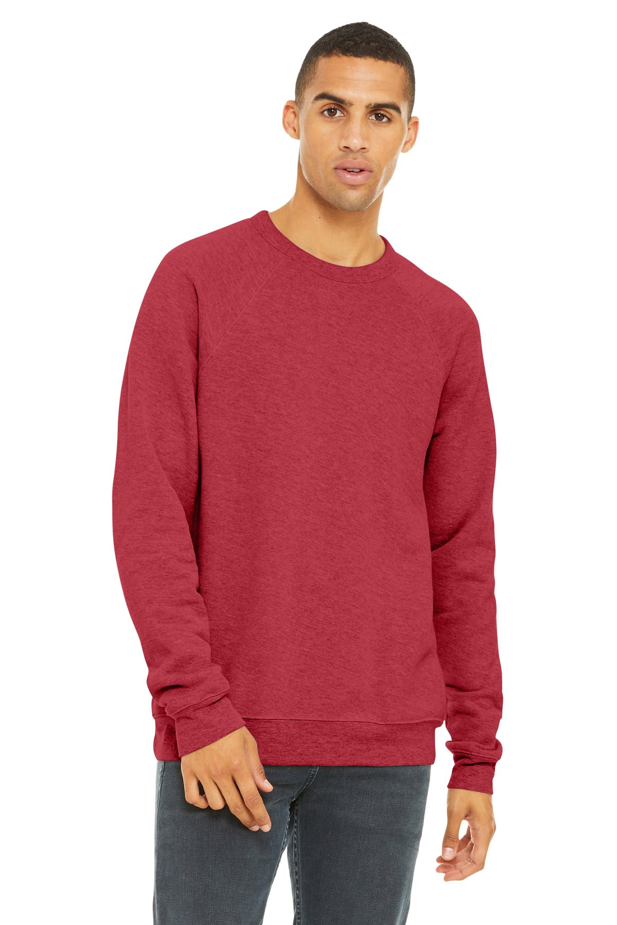 BELLA+CANVAS Â® Unisex Sponge Fleece Raglan Sweatshirt. BC3901