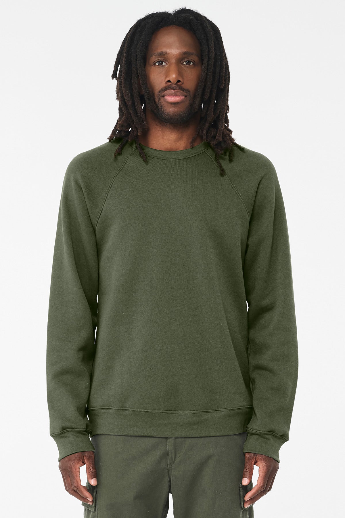 BELLA+CANVAS Â® Unisex Sponge Fleece Raglan Sweatshirt. BC3901