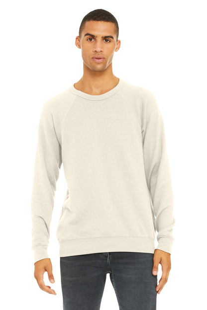 BELLA+CANVAS Â® Unisex Sponge Fleece Raglan Sweatshirt. BC3901