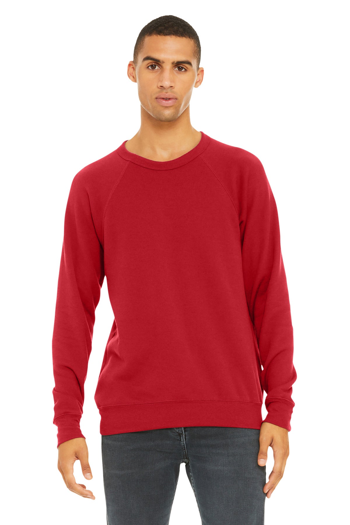BELLA+CANVAS Â® Unisex Sponge Fleece Raglan Sweatshirt. BC3901