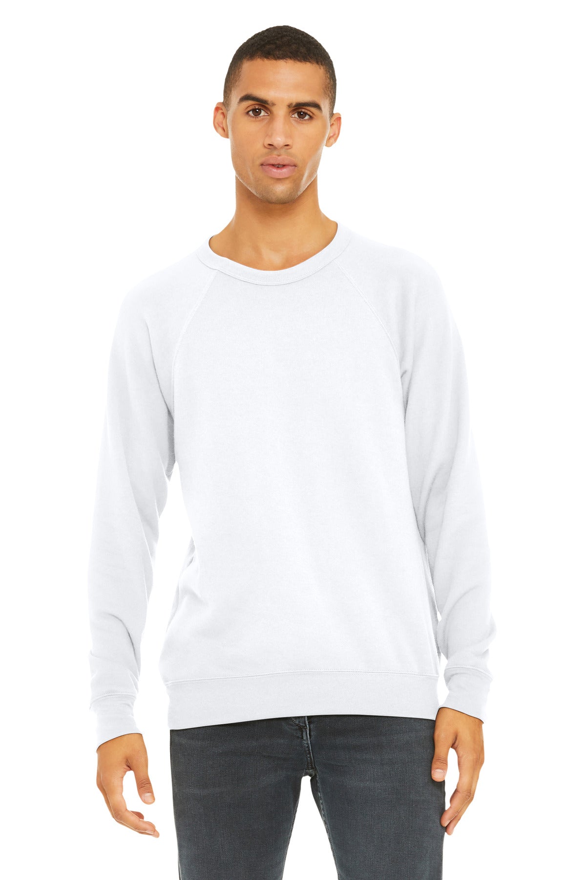 BELLA+CANVAS Â® Unisex Sponge Fleece Raglan Sweatshirt. BC3901