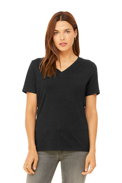 BELLA+CANVASÂ® Women's Relaxed Heather CVC V-Neck Tee BC6405CVC