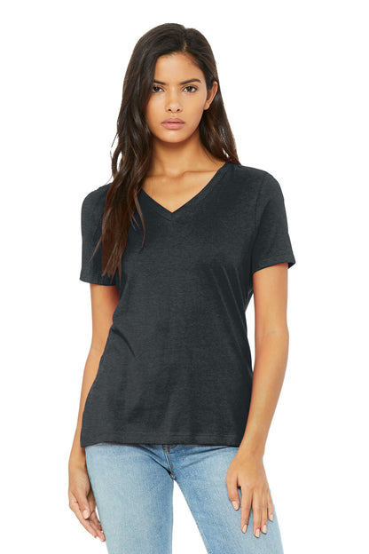 BELLA+CANVASÂ® Women's Relaxed Heather CVC V-Neck Tee BC6405CVC