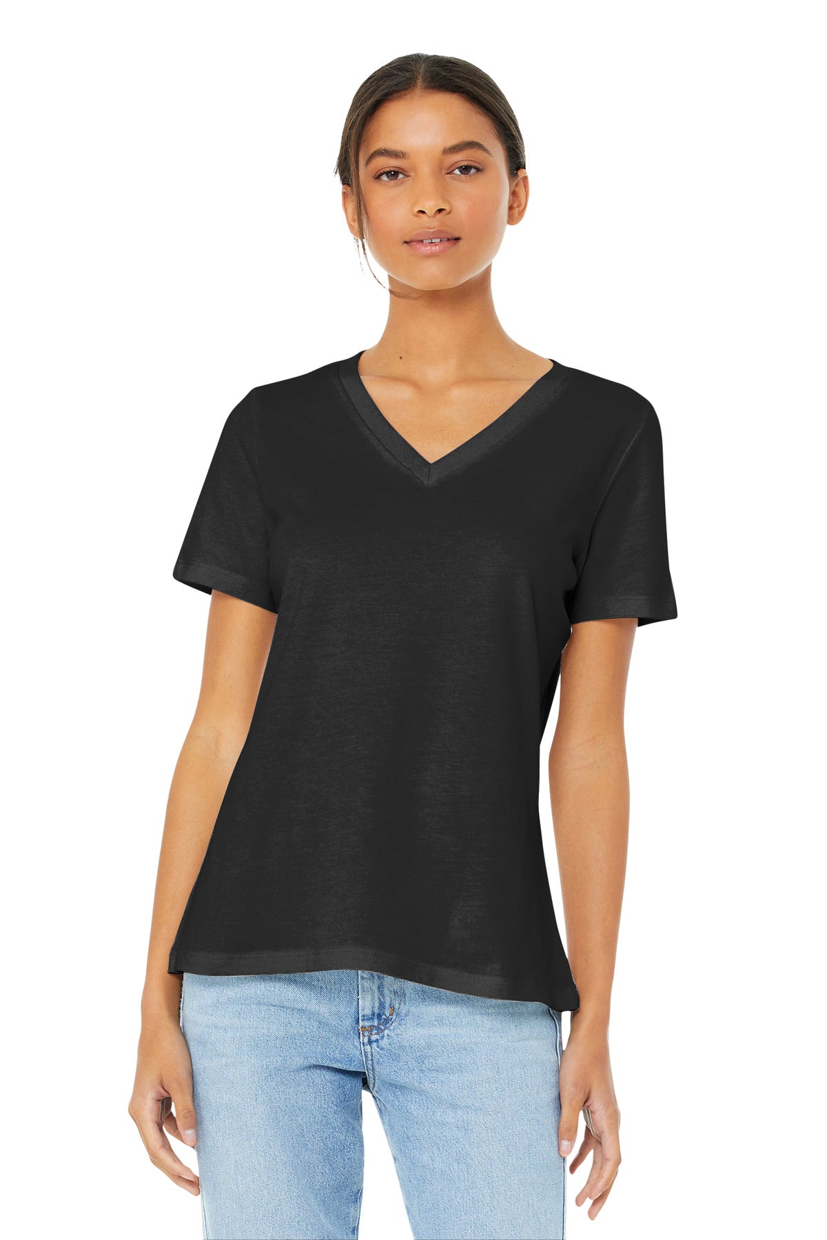 BELLA+CANVAS Â® Women's Relaxed Jersey Short Sleeve V-Neck Tee. BC6405