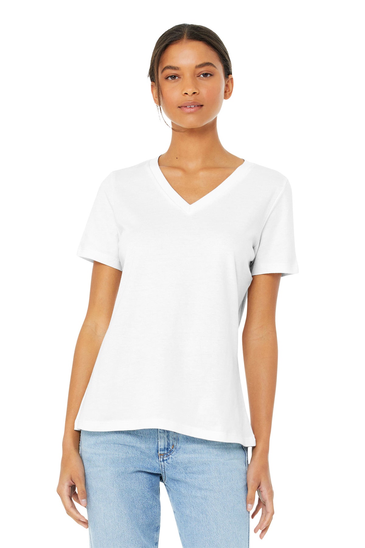 BELLA+CANVAS Â® Women's Relaxed Jersey Short Sleeve V-Neck Tee. BC6405