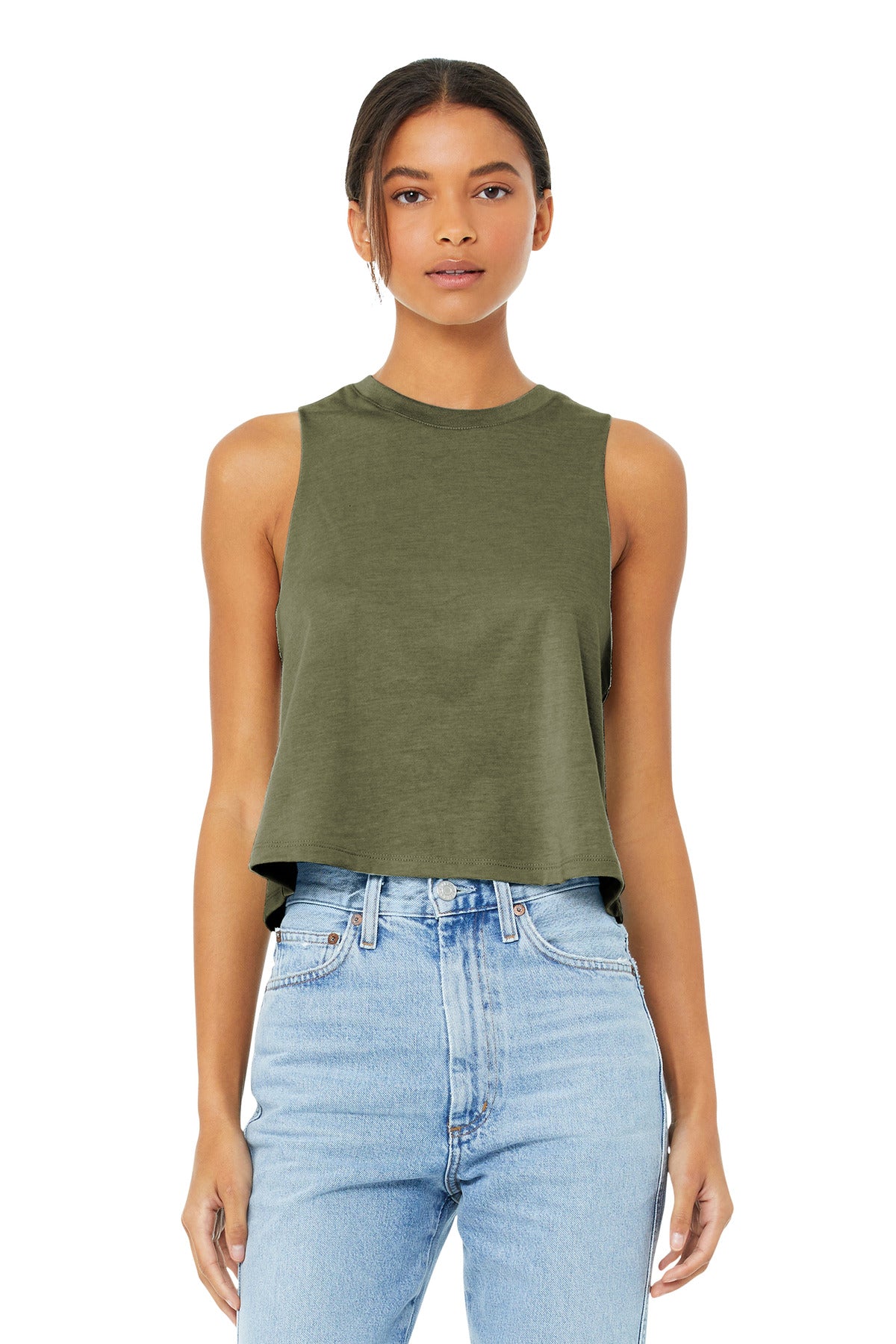 BELLA+CANVAS Â® Women's Racerback Cropped Tank. BC6682