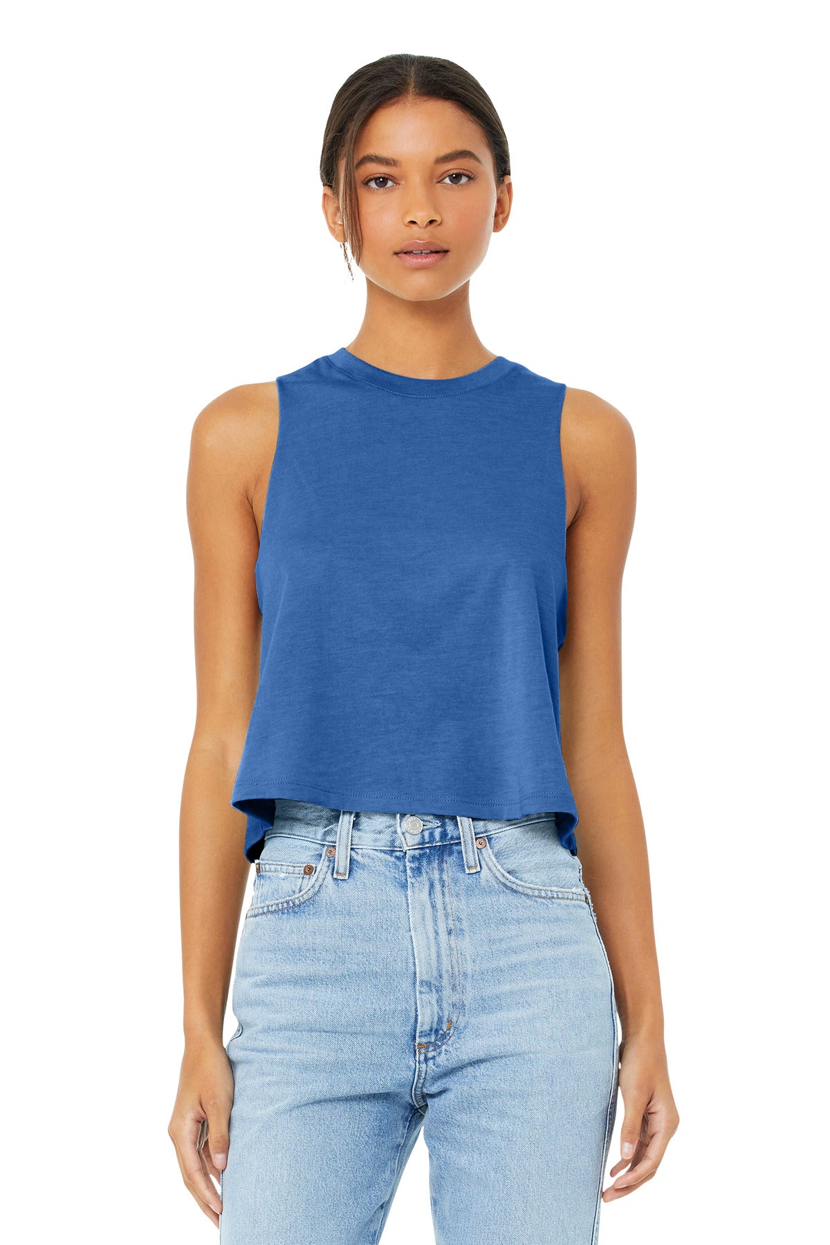 BELLA+CANVAS Â® Women's Racerback Cropped Tank. BC6682