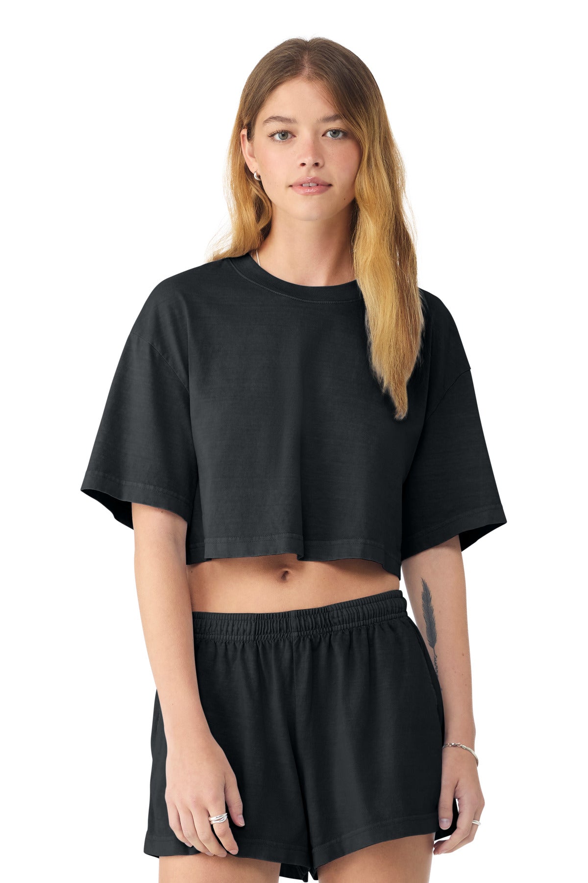 BELLA+CANVASÂ® Women's Heavyweight Garment-Dyed Cropped Tee BC6882GD