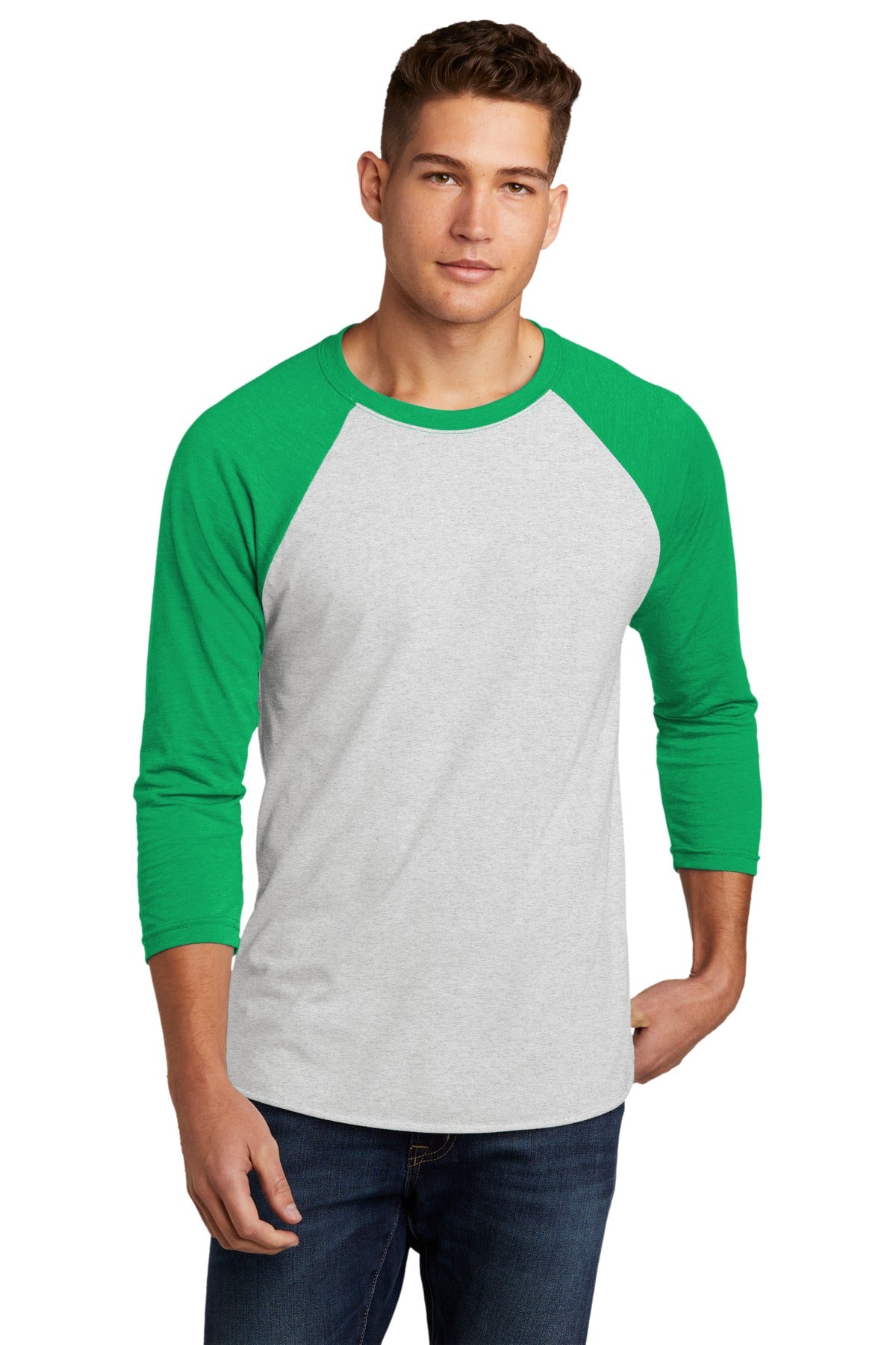 Next Level Apparel  Adult Tri-Blend 3/4-Sleeve Raglan Tee. NL6051