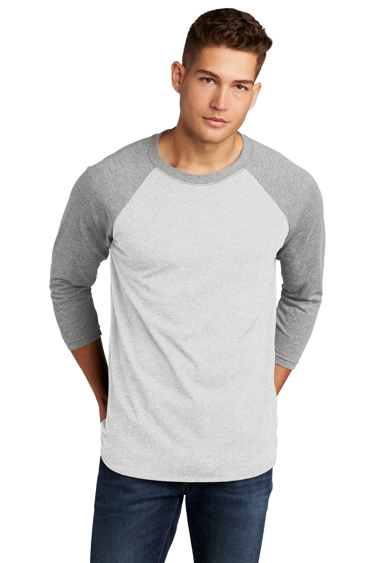 Next Level Apparel  Adult Tri-Blend 3/4-Sleeve Raglan Tee. NL6051