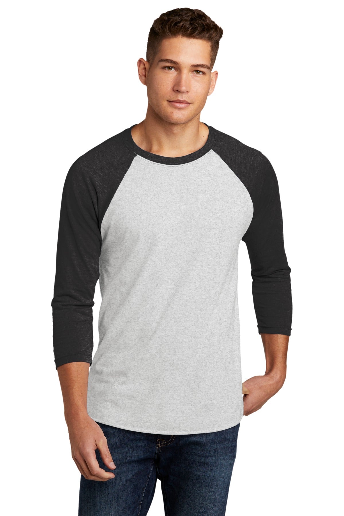 Next Level Apparel  Adult Tri-Blend 3/4-Sleeve Raglan Tee. NL6051