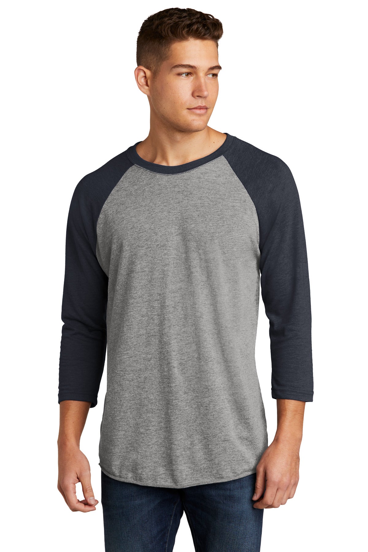 Next Level Apparel  Adult Tri-Blend 3/4-Sleeve Raglan Tee. NL6051