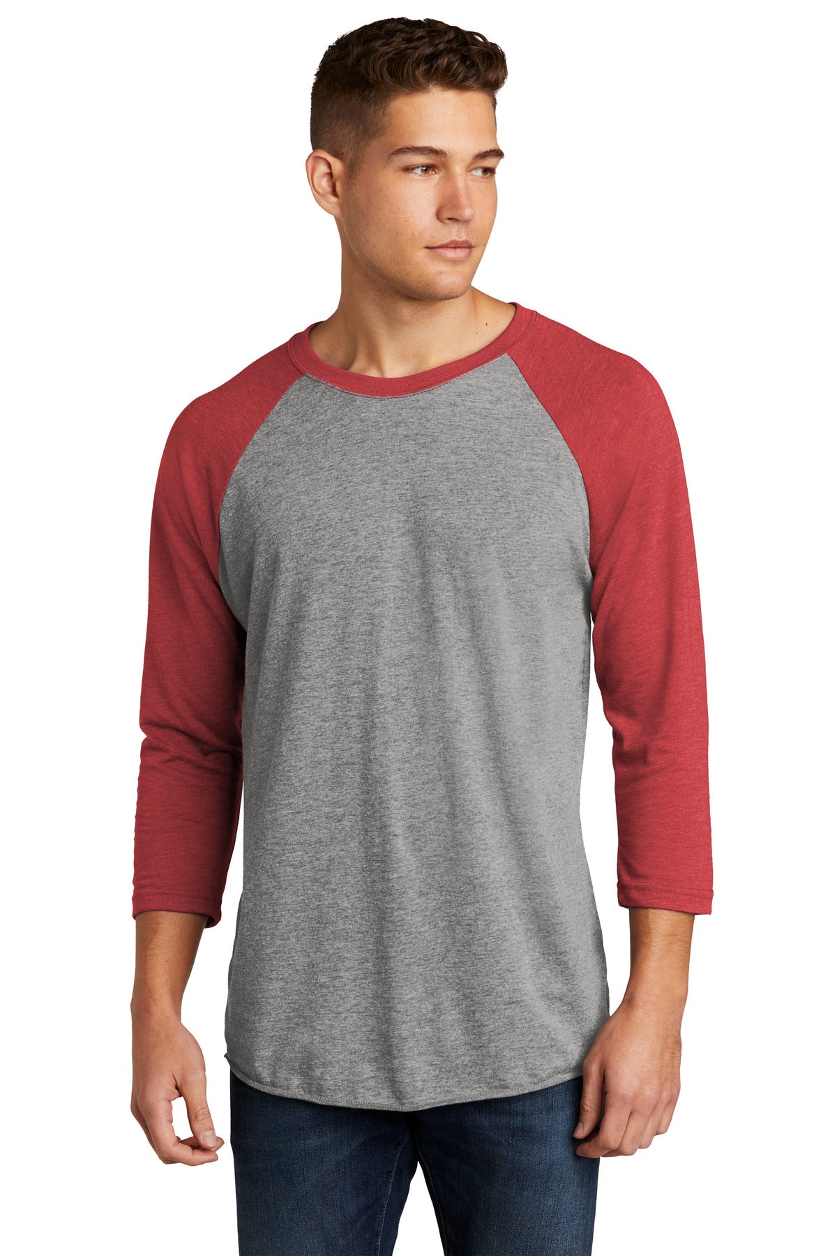 Next Level Apparel  Adult Tri-Blend 3/4-Sleeve Raglan Tee. NL6051