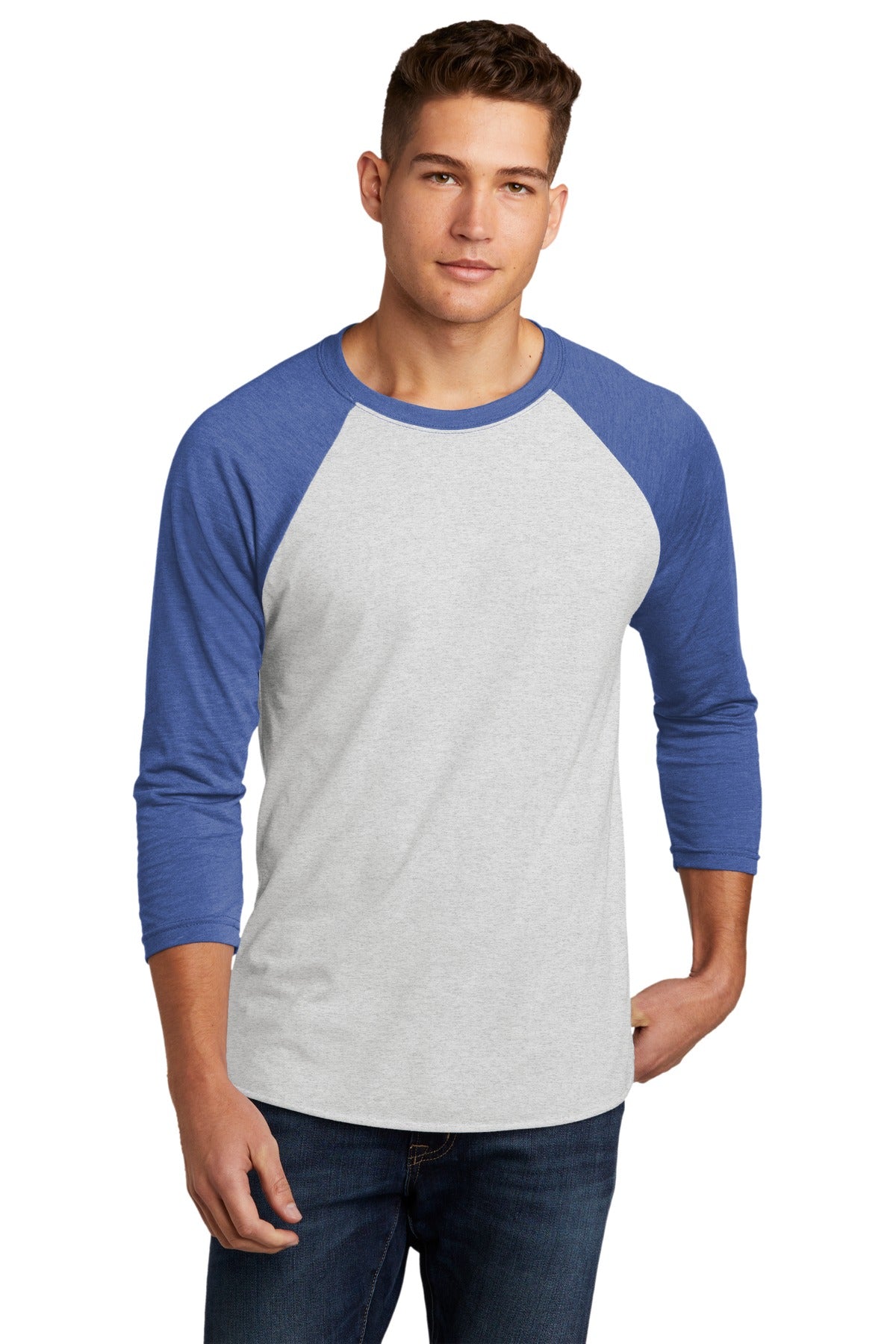 Next Level Apparel  Adult Tri-Blend 3/4-Sleeve Raglan Tee. NL6051