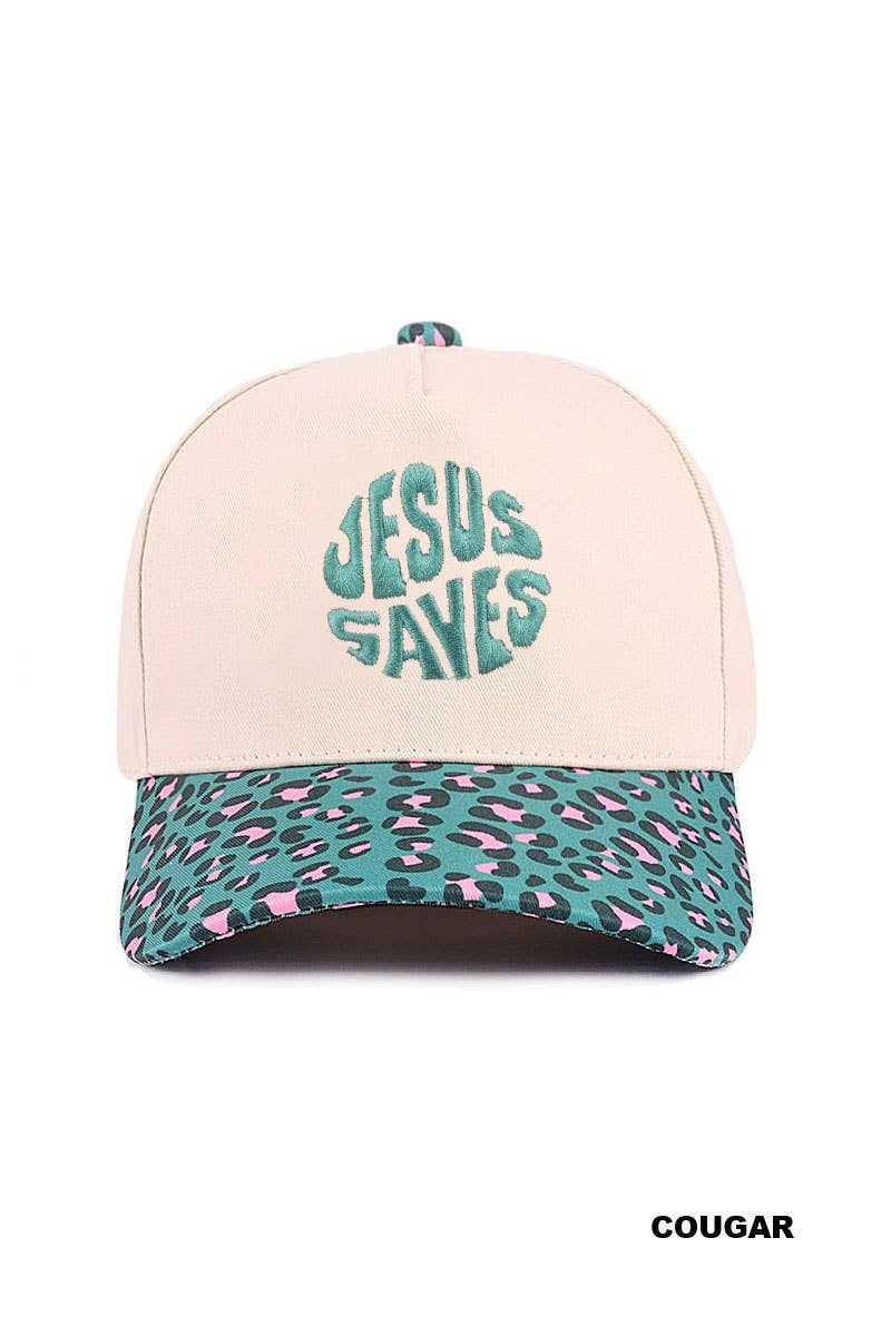 ,.._ Jesus Saves Two Tone Canvas Hat
