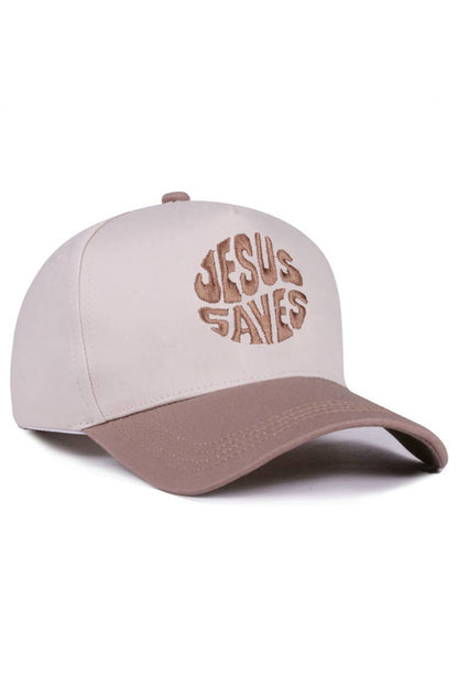 ,.._ Jesus Saves Two Tone Canvas Hat