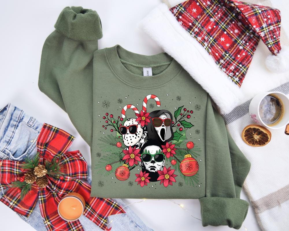 Halloween Characters Christmas Shirt